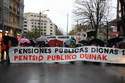 Una manifestación de pensionistas en Bilbao el pasado 5 de diciembre.