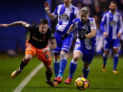 El Deportivo se enfrenta al Valencia en la jornada 19 de la Liga Santander