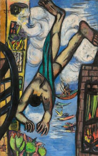 'Hombre cayendo', de Beckmann (1950).