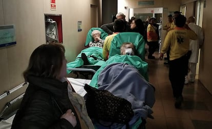 Urgencias del Hospital de la Vall d'Hebron de Barcelona, en enero pasado. 