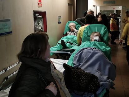 Urgencias del Hospital de la Vall d'Hebron de Barcelona, en enero pasado. 