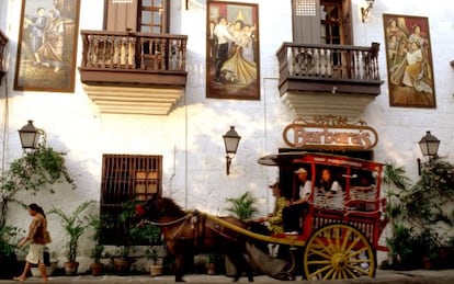 Fachada del restaurante Bárbara, en la Plaza San Luis, en el barrio de Intramuros, en Manila.