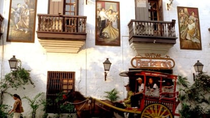 Fachada del restaurante Bárbara, en la Plaza San Luis, en el barrio de Intramuros, en Manila.