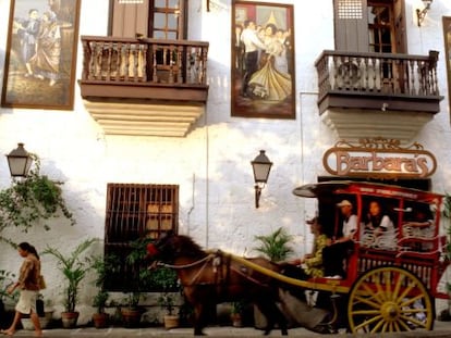 Fachada del restaurante Bárbara, en la Plaza San Luis, en el barrio de Intramuros, en Manila.