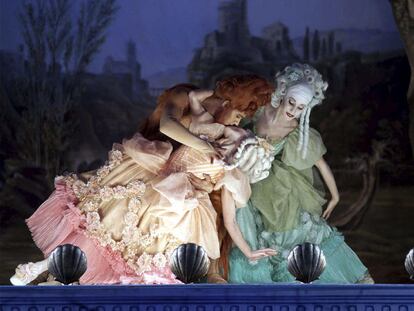 Un momento de la representación de <i>Andrea Chénier</i> en el Teatro Real de Madrid.