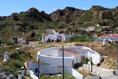 Vista del Barrio de las Cuevas de Guadix, desde el Mirador Padre Pineda.