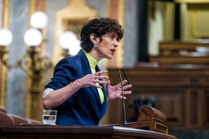 Elma Saiz, durante la sesión del control al Gobierno, el pasado miércoles.