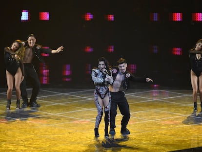 Chanel, en un momento de su actuación en Eurovisión.