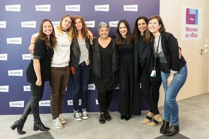 Las participantes en la mesa redonda 'Música con voz de mujer: la industria a debate'.