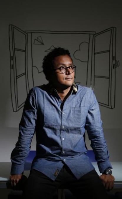 Roberto Wong, antes de la entrevista en Madrid.
