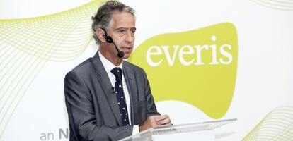 Benito V&aacute;zquez, consejero delegado de Everis, hoy durante la presentaci&oacute;n de resultados de la compa&ntilde;&iacute;a.