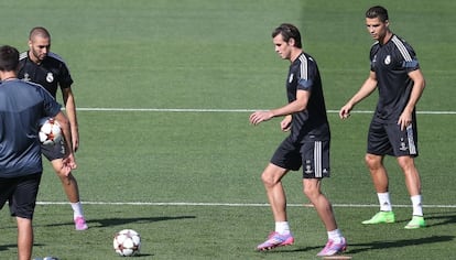 Bale con Ronaldo en Valdebebas