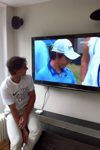 Rafael Nadal también sigue otros deportes, y el fenómeno McIlroy no se escapa al interés del campeón español.