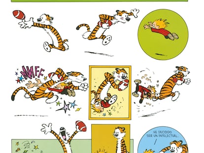 Una página de 'El gran Calvin y Hobbes ilustrado', de Bill Watterson, editado por Astiberri.