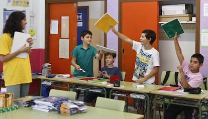 Inici de curs en una escola de Barcelona.