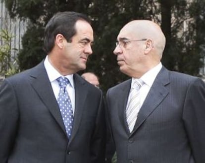 Los presidentes del Congreso, José Bono, y del Senado, Javier Rojo