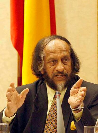 Rajendra Pachauri ayer en Madrid.