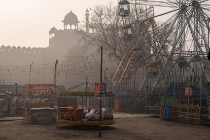 Soledad en la feria de Red Fort, en Nueva Delhi, el 19 de marzo.