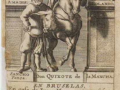 Frontispicio de la primera edición ilustrada en español del &#39;Quijote&#39; (1662).