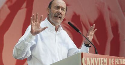 Rubalcaba durante la Fiesta de la Rosa, el 15 de septiembre.