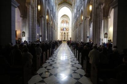 Mass in Madrid's Almudena cathedral last weekend.