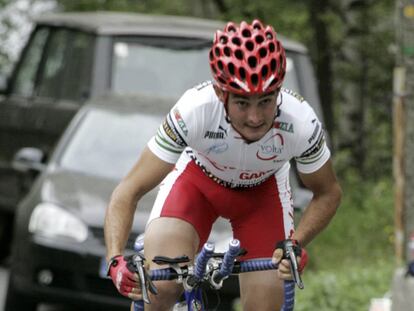 Óscar Sevilla, en la cronoescalada de la Volta de 2007.