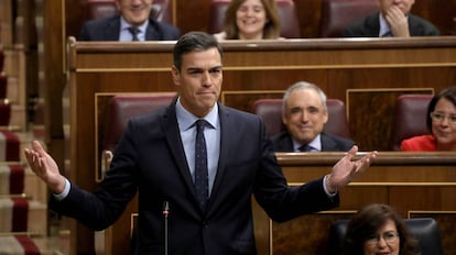 El presidente del Gobierno, Pedro Sánchez, en el Congreso de los Diputados, el pasado 21 de noviembre.