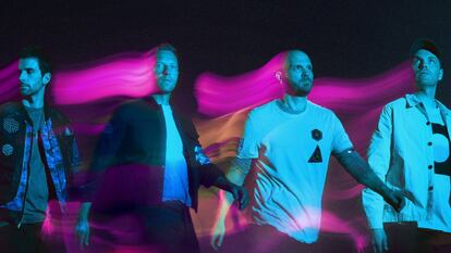 La banda británica Coldplay, en una imagen promocional de su nuevo álbum, previsto para 2021.