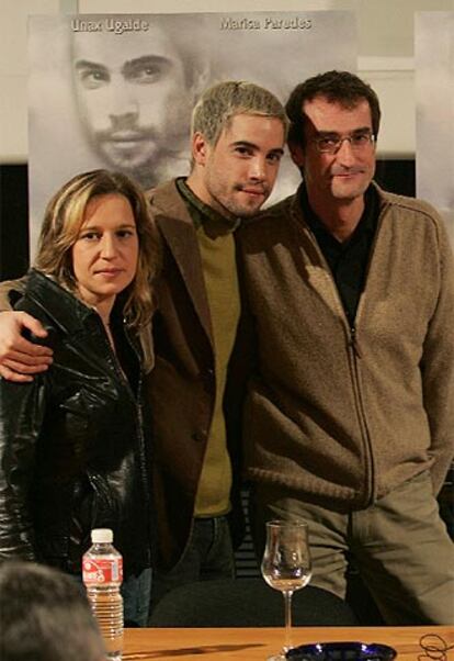 Raquel Pérez, Unax Ugalde y Pablo Malo (de izquierda a derecha).