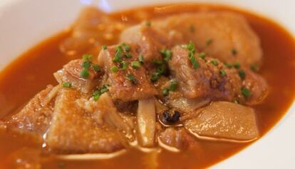 Plato de callos a la madrileña.