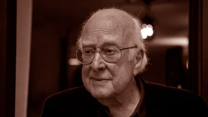 El profesor Peter Higgs, en Italia, en enero de 2013.