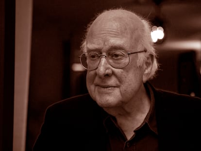 El profesor Peter Higgs, en Italia, en enero de 2013.