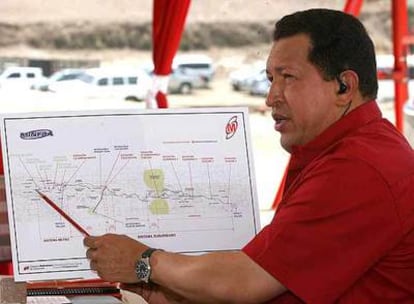 Hugo Chávez, ayer durante su programa, <i>Aló, presidente</i>.