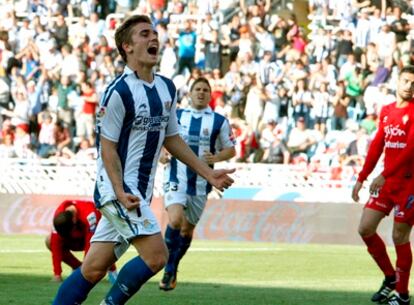 Griezmann celebra uno de sus dos goles.