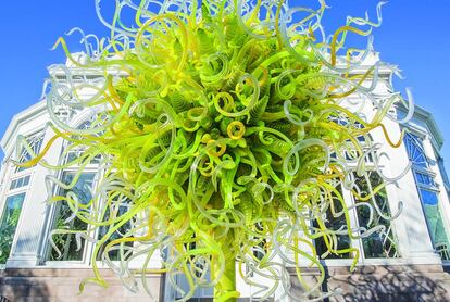 'Citron Sun', de Dale Chihuly, en los jardines botánicos de Nueva York.