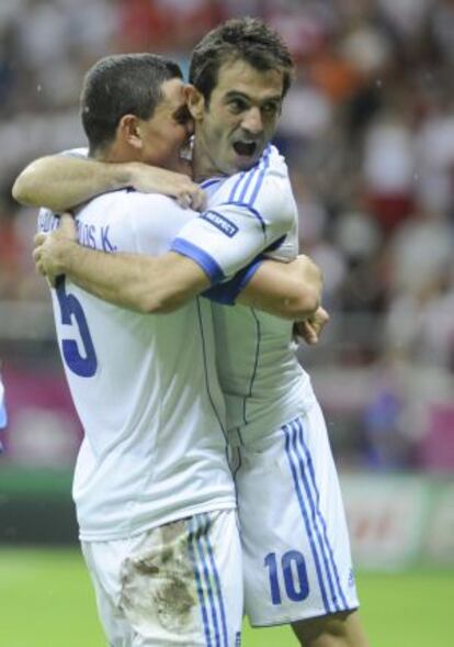 Papadopoulos y Karagounis celebran la victoria