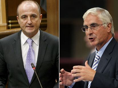 Miguel Sebastián (a la izquierda) y José María Barreda (a la derecha).