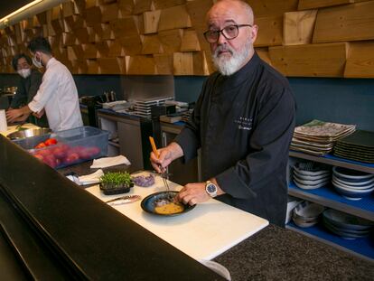 Ricardo Sanz en el restaurante Kabuki Wellington, en Madrid.