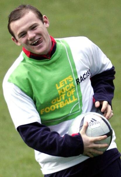 Wayne Rooney, durante un entrenamiento.