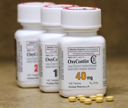 Botes de OxyContin, de Purdue Pharma, en una farmacia de Provo (Utah, EE UU).