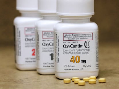 Botes de OxyContin, de Purdue Pharma, en una farmacia de Provo (Utah, EE UU).