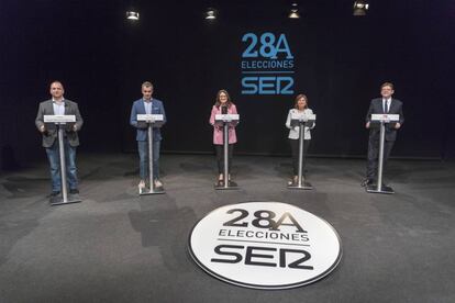 Debate en los cinco candidatos a la presidencia de la Generalitat en la SER.