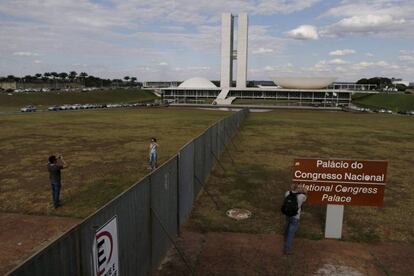 Vista do Congresso Nacional, em Brasília.