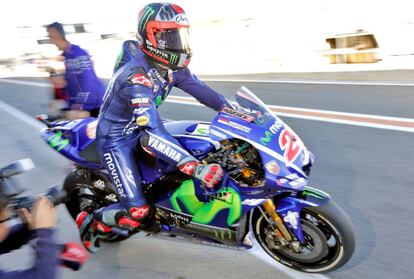 Maverick Viñales estrena la temporada 2018 en Cheste.