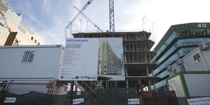 Edificio en construcción de Metrovacesa, en Madrid.