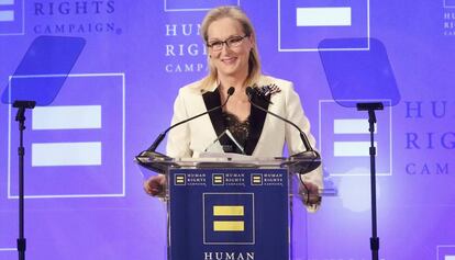 La actriz Meryl Streep durante la gala de Human Rights Campaign el pasado sábado.
