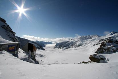 Vista del glaciar Aletsch desde el Jungfrau