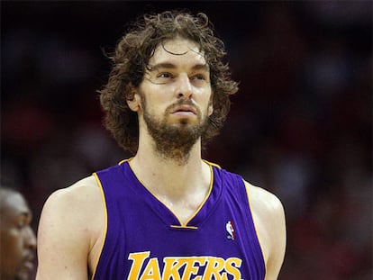 Pau Gasol, en un partido con Los Ángeles Lakers.