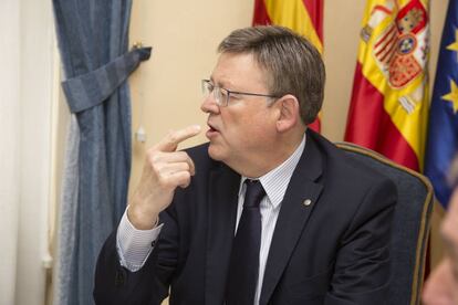 Ximo Puig en la sede de presidencia.