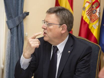 Ximo Puig en la sede de presidencia.